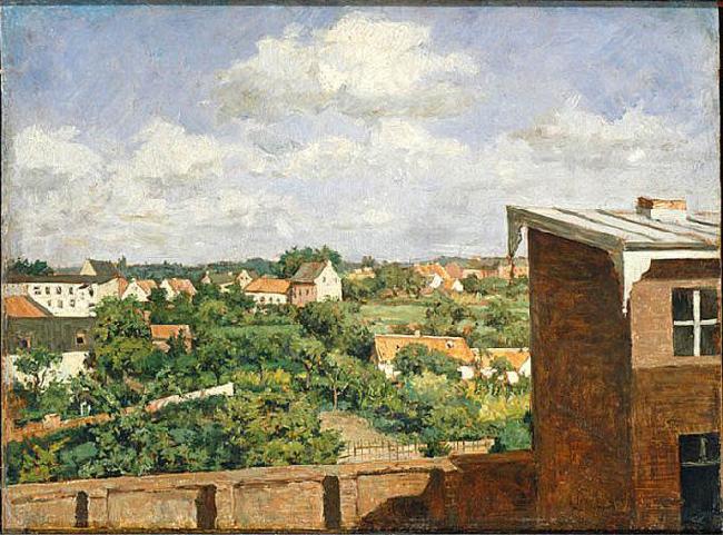 August Jernberg View from Dusseldorf oil painting picture